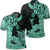 Hawaii Turtle Polo Shirt Polynesian Hibiscus Art Turquoise Unisex Black - Polynesian Pride