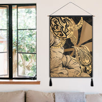 Hawaii Turtle Hanging Poster Polynesian Hibiscus Art Ver 2.0 Gold - AH - Polynesian Pride