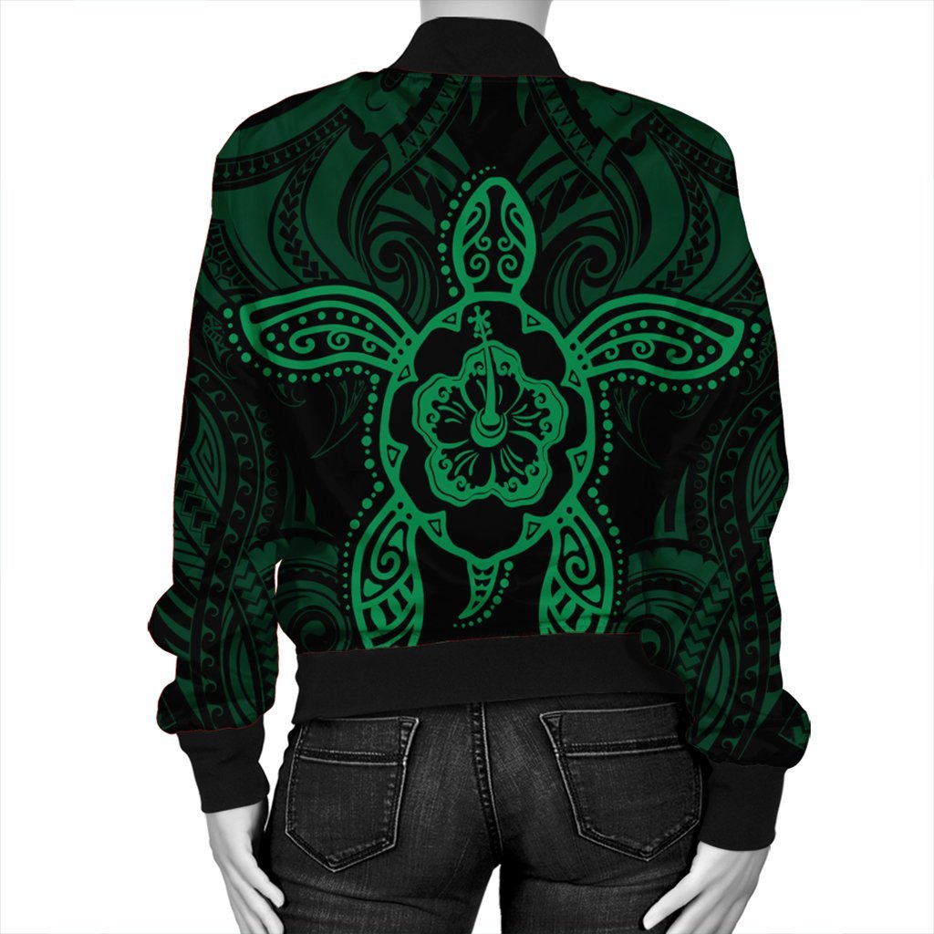 Hawaii Turtle Fixed Green Bomber Jacket AH - Polynesian Pride
