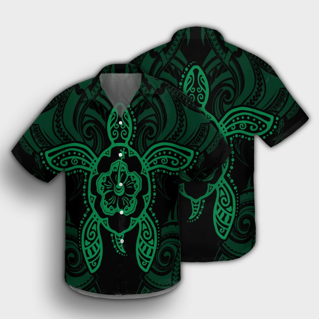 Hawaii Turtle Fixed Green Hawaiian Shirt AH - Polynesian Pride