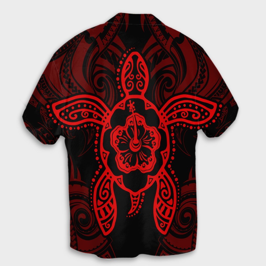 Hawaii Turtle Fixed Red Hawaiian Shirt AH - Polynesian Pride