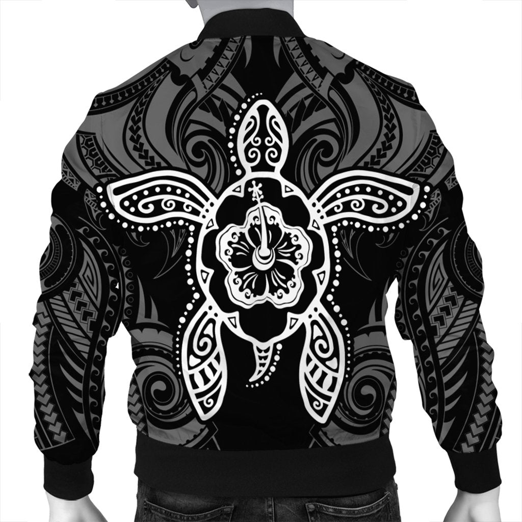 Hawaii Turtle Fixed White Bomber Jacket AH - Polynesian Pride