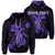 Custom Hawaii Turtle Flower Polynesian Hoodie Purple Unisex Art - Polynesian Pride