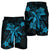 Hawaii Turtle Flower Polynesian Men's Shorts - Turquoise - AH - Polynesian Pride