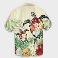 Hawaii Turtle Flowers Coconut Tree Leaf Hawaiian Shirt - AH - Polynesian Pride