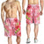 Hawaii Turtle Hibiscus Men's Shorts - Pink Style - AH - Polynesian Pride