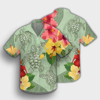 Hawaii Turtle Hibiscus Hawaiian Shirt - Tink Style - AH - Polynesian Pride