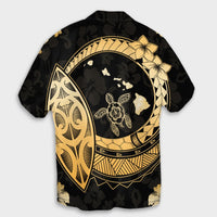 Hawaii Turtle Hibiscus Map Polynesian Hawaiian Shirt - AH - Polynesian Pride