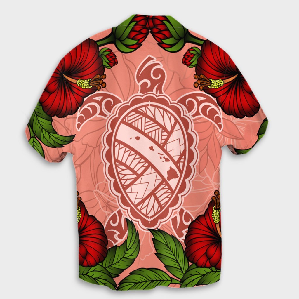 Hawaii Turtle Hibiscus Pink Hawaiian Shirt - Fide Style - AH - Polynesian Pride