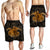 Hawaii Turtle Hibiscus Polynesian Men's Shorts - Full Style - Gold - AH - Polynesian Pride