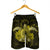 Hawaii Turtle Hibiscus Polynesian Men's Shorts - Full Style - Yellow - AH - Polynesian Pride