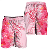 Hawaii Turtle Hibiscus Vintage Pink Men's Shorts - AH - Polynesian Pride
