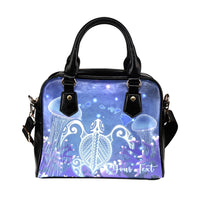 Personalized - Hawaii Turtle Jellyfish Coral Galaxy Shoulder Handbag One Size Galaxy - Polynesian Pride