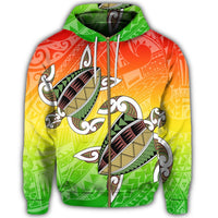 Hawaii Turtle Kanaka Maoli Zip Hoodie - Polynesian Pride
