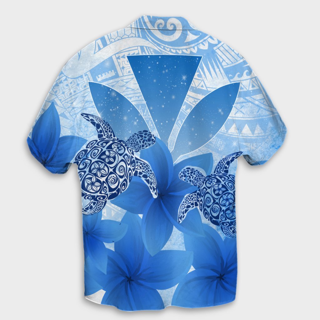 Hawaii Turtle Kanaka Plumeria Polynesian Hawaiian Shirt Blue - AH - Polynesian Pride