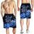 Hawaii Turtle Map Polynesian Men's Shorts Safety Blue - AH - Polynesian Pride