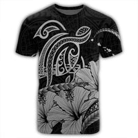 Hawaii Turtle Map Polynesian T Shirt Safety Gray - Polynesian Pride