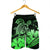 Hawaii Turtle Map Polynesian Men's Shorts Safety Green - AH - Polynesian Pride