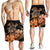 Hawaii Turtle Map Polynesian Men's Shorts Safety Orange - AH - Polynesian Pride