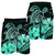 Hawaii Turtle Map Polynesian Men's Shorts Safety Turquoise - AH - Polynesian Pride