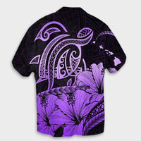 Hawaii Turtle Map Polynesian Hawaiian Shirt Safety Violet 2 - AH - Polynesian Pride