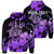 Custom Hawaii Turtle Map Polynesian Hoodie Safety Violet 2 AH Unisex Art - Polynesian Pride