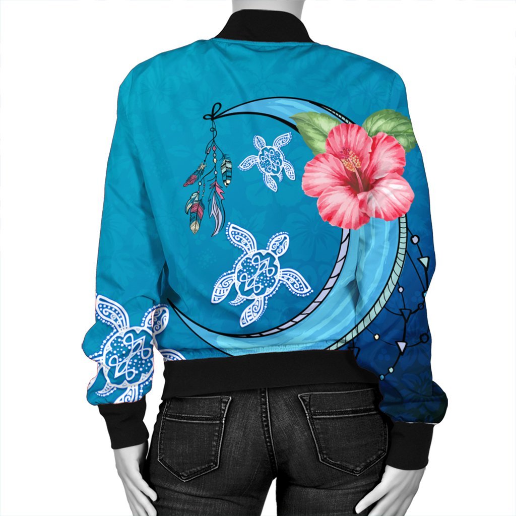 Hawaii Turtle Moon Dream Bomber Jacket - AH - Polynesian Pride
