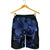 Hawaii Turtle Ohana Hibiscus Poly Men's Shorts - Blue - AH - Polynesian Pride