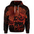 Custom Hawaii Turtle Ohana Hibiscus Poly Hoodie Orange - Polynesian Pride