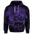 Custom Hawaii Turtle Ohana Hibiscus Poly Hoodie Purple - Polynesian Pride