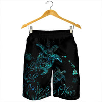 Hawaii Turtle Ohana Paua Shell Men's Shorts - AH - Polynesian Pride
