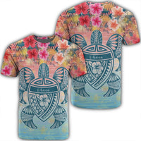 Hawaii Turtle Ohana Stary Night Hibiscus T Shirt Unisex Black - Polynesian Pride