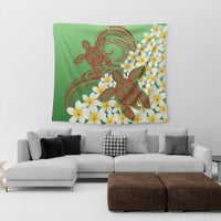 Hawaii Turtle Plumeria Tapestry - Green Style - AH - Polynesian Pride