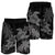 Hawaii Turtle Plumeria Coconut Tree Polynesian Men's Shorts - Gray - AH - Polynesian Pride