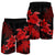 Hawaii Turtle Plumeria Coconut Tree Polynesian Men's Shorts - Red - AH - Polynesian Pride