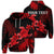 Custom Hawaii Turtle Plumeria Coconut Tree Polynesian Hoodie Red Unisex Art - Polynesian Pride