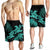 Hawaii Turtle Plumeria Coconut Tree Polynesian Men's Shorts - Turquoise - AH - Polynesian Pride