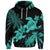 Custom Hawaii Turtle Plumeria Coconut Tree Polynesian Hoodie Turquoise - Polynesian Pride