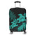 Hawaii Turtle Plumeria Coconut Tree Polynesian Luggage Covers - Turquoise - AH Black - Polynesian Pride