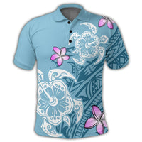 Hawaii Turtle Plumeria Polynesian Simple Polo Shirt - Polynesian Pride