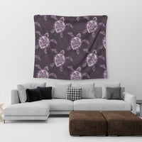 Hawaii Turtle Plumeria Violet Tapestry - AH - Polynesian Pride