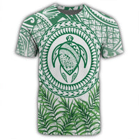 Hawaii Turtle Polyneian Palm Tree Leaf T Shirt - Polynesian Pride