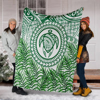 Hawaii Turtle Polyneian Palm Tree Leaf Premium Blankets - AH - Polynesian Pride
