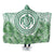 Hawaii Turtle Polyneian Palm Tree Leaf Hooded Blanket - AH Hooded Blanket White - Polynesian Pride