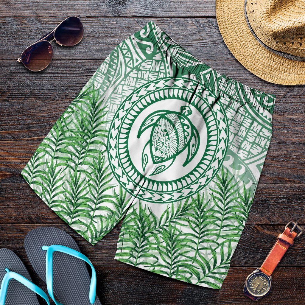 Hawaii Turtle Polyneian Palm Tree Leaf Men's Shorts - AH Art - Polynesian Pride