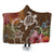 Hawaii Turtle Polynesian Hooded Blanket - Herd Style - AH Hooded Blanket White - Polynesian Pride