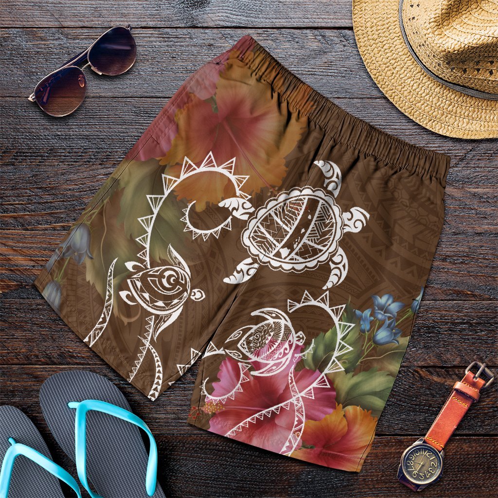 Hawaii Turtle Polynesian Men's Shorts - Herd Style - AH Art - Polynesian Pride