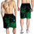 Hawaii Turtle Polynesian Map Plumeria Men's Shorts Green - AH - Polynesian Pride