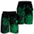 Hawaii Turtle Polynesian Map Plumeria Men's Shorts Green - AH - Polynesian Pride