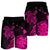 Hawaii Turtle Polynesian Map Plumeria Men's Shorts Pink - AH - Polynesian Pride